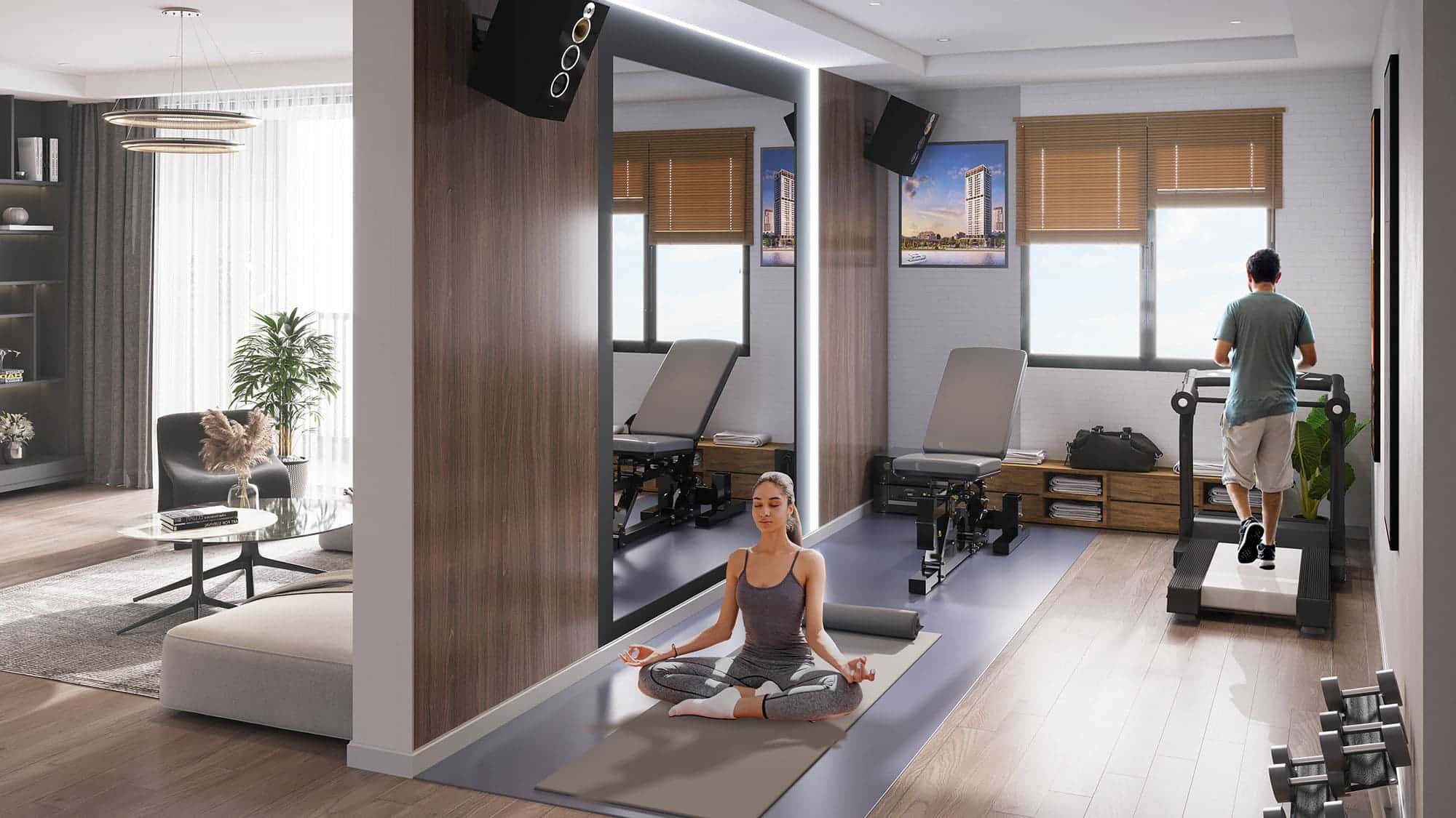 Hình ảnh phối cảnh nội thất căn hộ Sun Cosmo Residence Đà Nẵng được phát triển bởi Sun Group