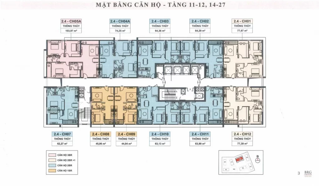 Mặt Bằng Căn Hộ Capital Square Đà Nẵng: Sống Đẳng Cấp Bên Sông Hàn 3 MBT411-12-14-27 Căn hộ Capital Square Đà Nẵng