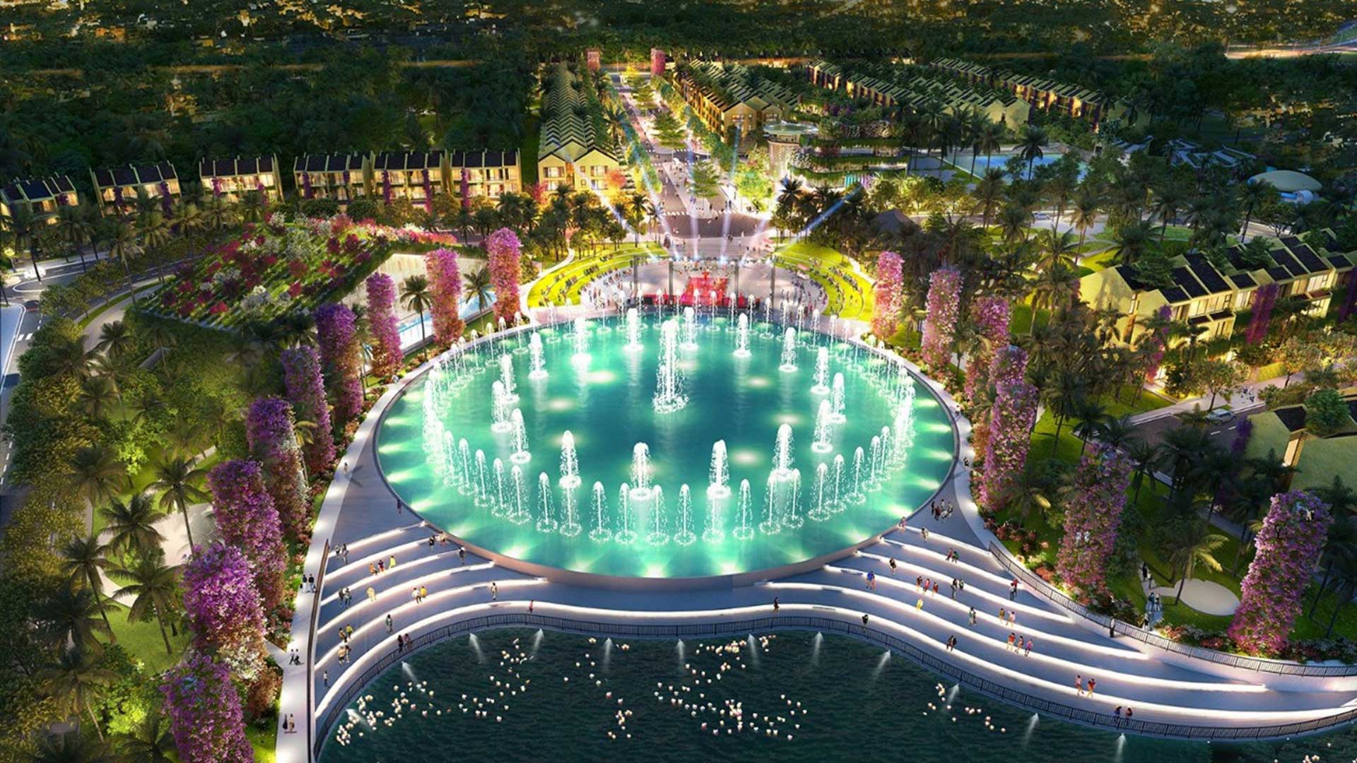 Tiện ích quảng trường nhạc nước Casamia Balanca Hội An