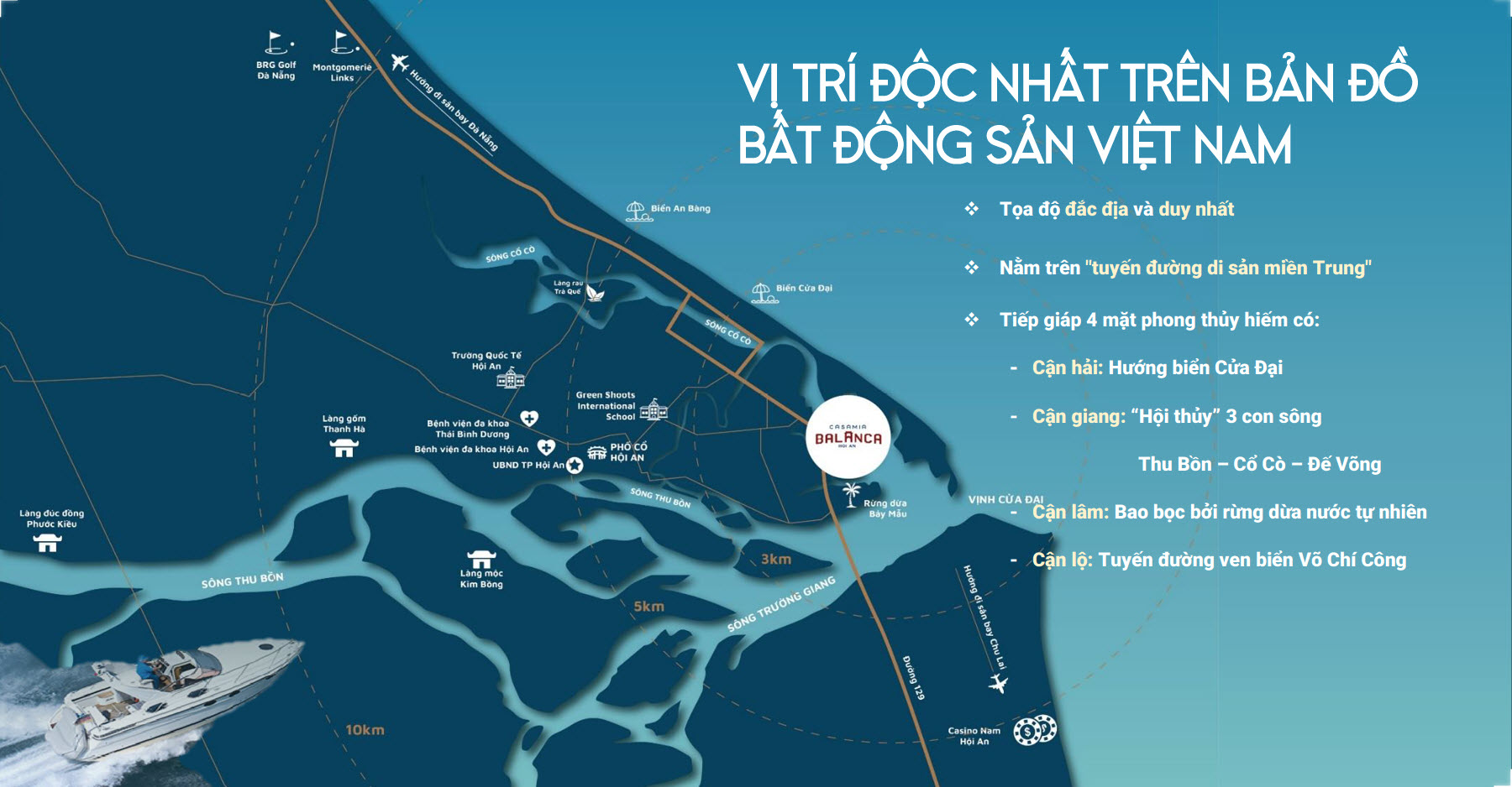 Vị trí dự án khu đô thị Casamia Balanca Hội An