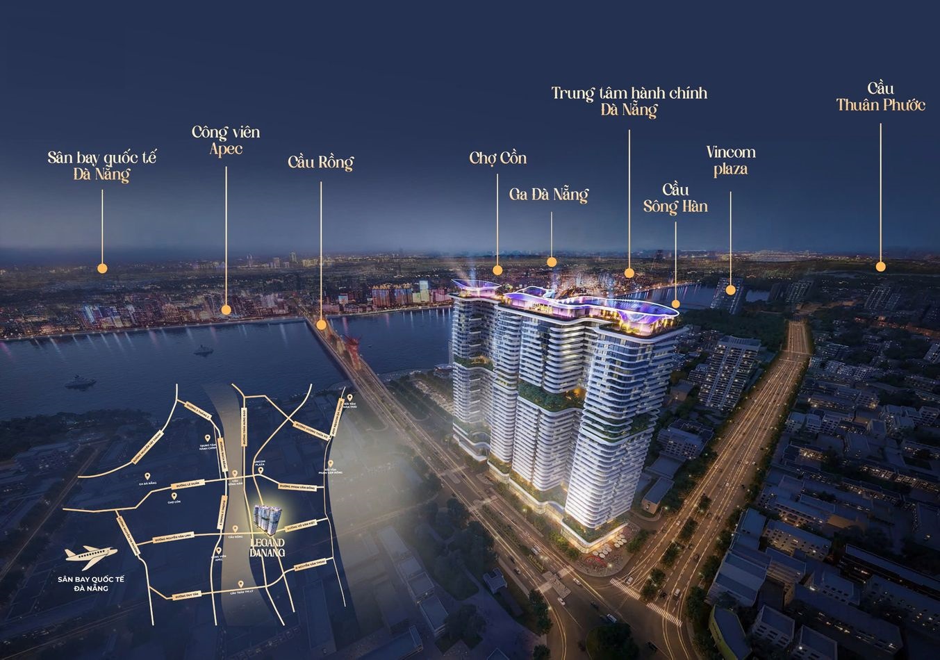 CĂN HỘ COSMO ROYAL ĐÀ NẴNG | BẢNG GIÁ & CHÍNH SÁCH CĐT 20 Vị trí Căn hộ Cosmo Royal Tower Đà Nẵng ngay Căn hộ Legend Đà Nẵng