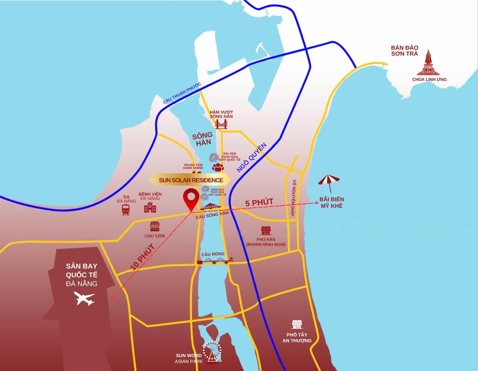 SUN LÊ DUẨN (SUN SOLAR) ĐÀ NẴNG | BẢNG GIÁ & CHÍNH SÁCH 22 Vị trí Sun Solar Residence (Sun lê Duẩn) Đà Nẵng